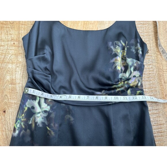 Elie Tahari Women's Black Floral Sleeveless Silk Sheath Dress Special Occasion 4 - Picture 10 of 11